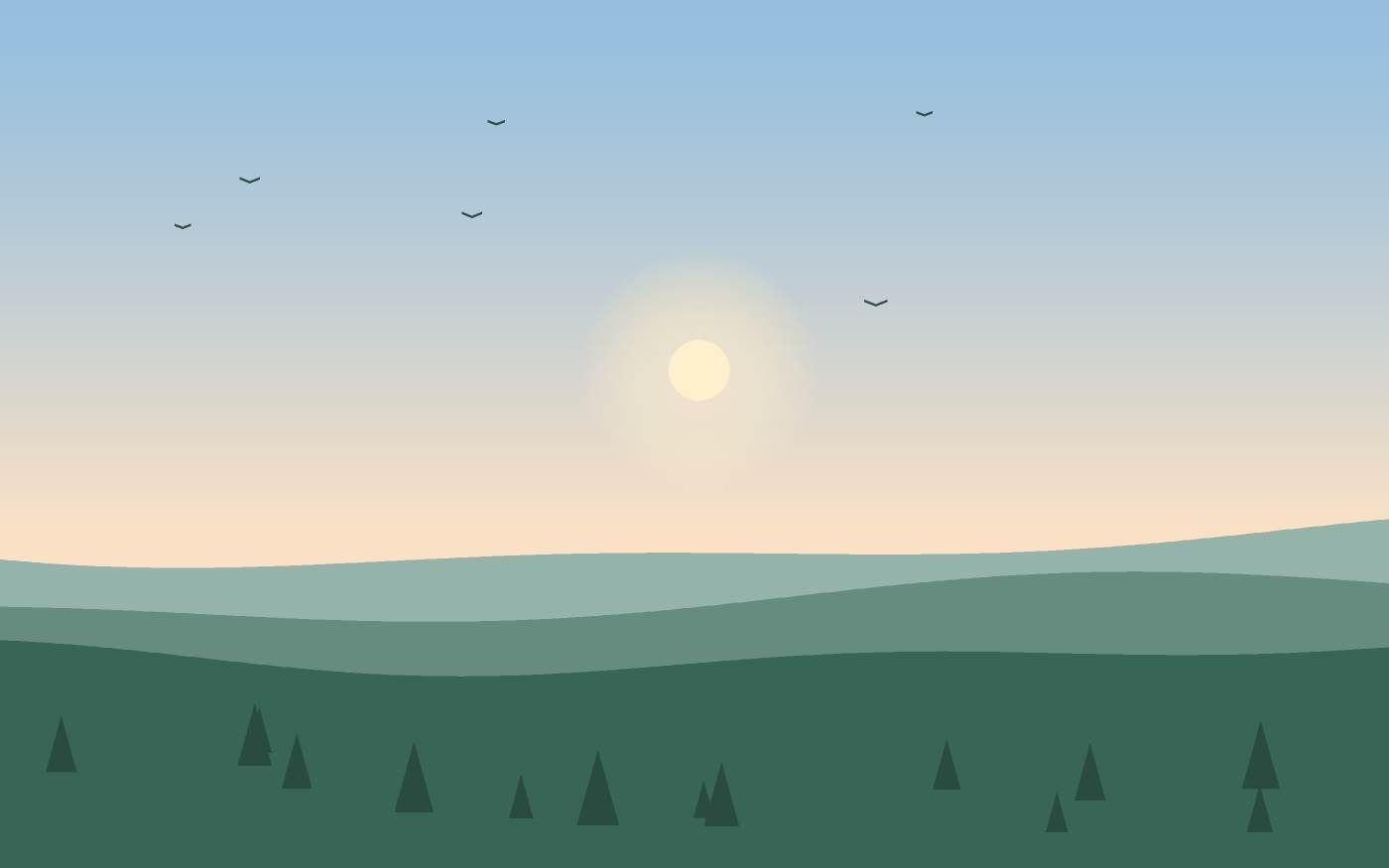 Ilustração de uma paisagem
