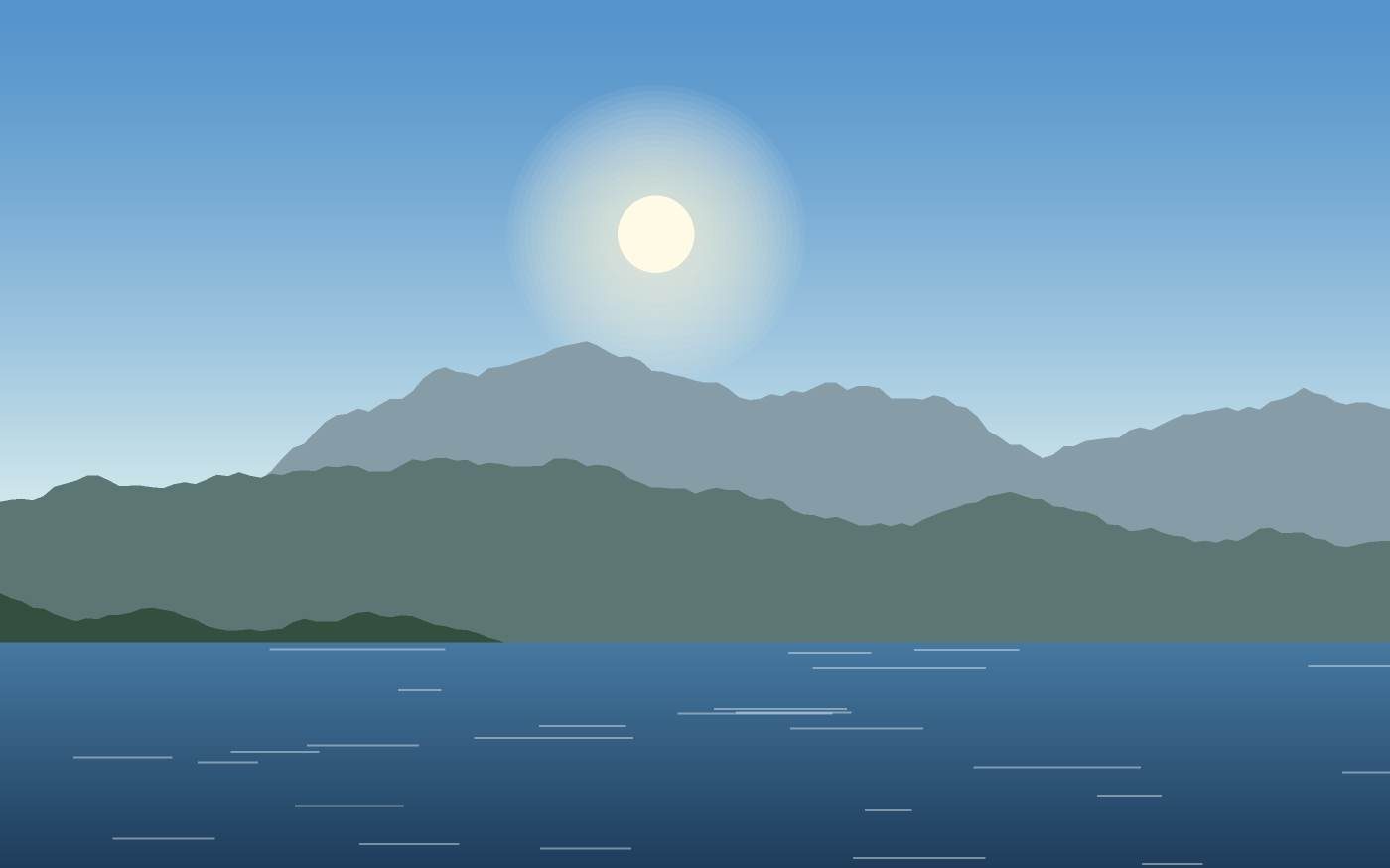 Ilustração de uma paisagem